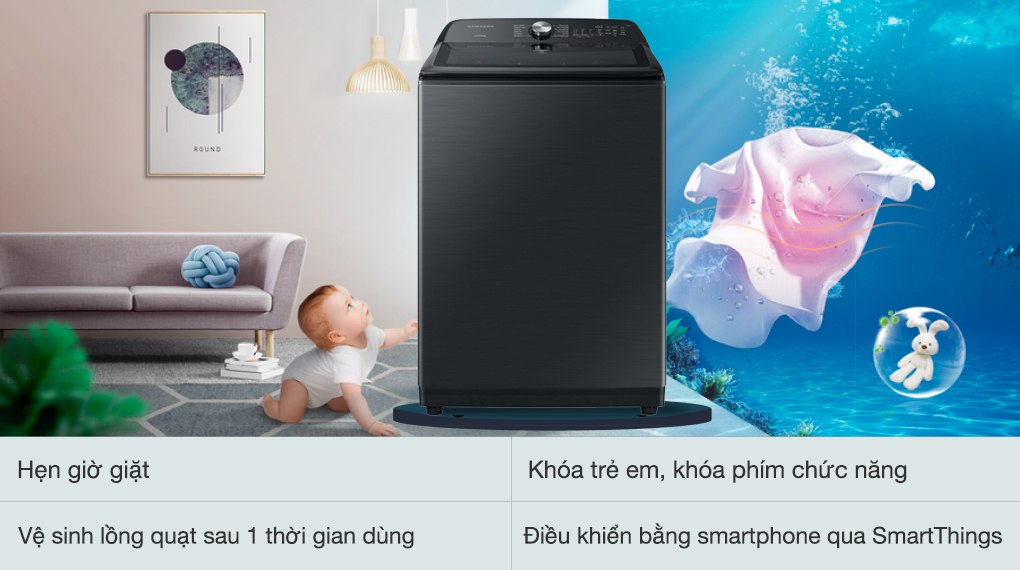 Máy Giặt Samsung Inverter 23 Kg WA23A8377GV/SV
